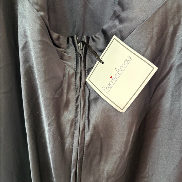 Premier Black High-Low Ruffle Evening Dress - Picture 7 of 7